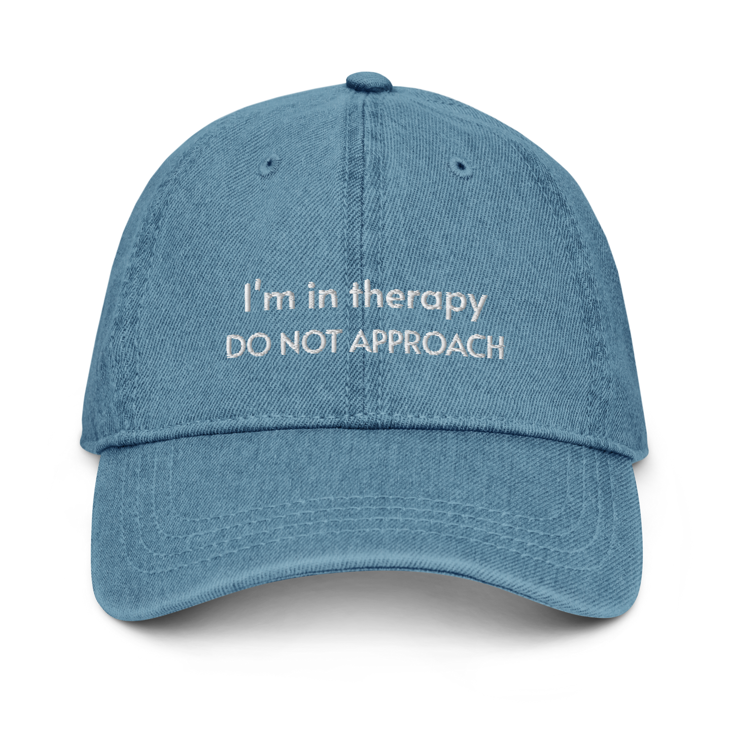 I'm in therapy Denim Cap