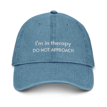 I'm in therapy Denim Cap