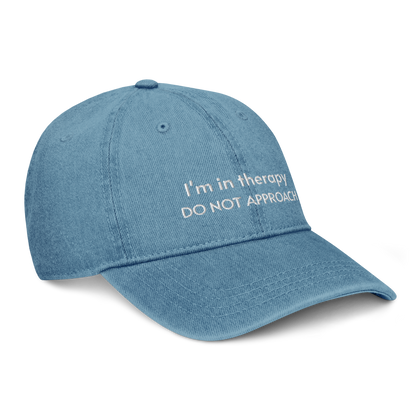 I'm in therapy Denim Cap